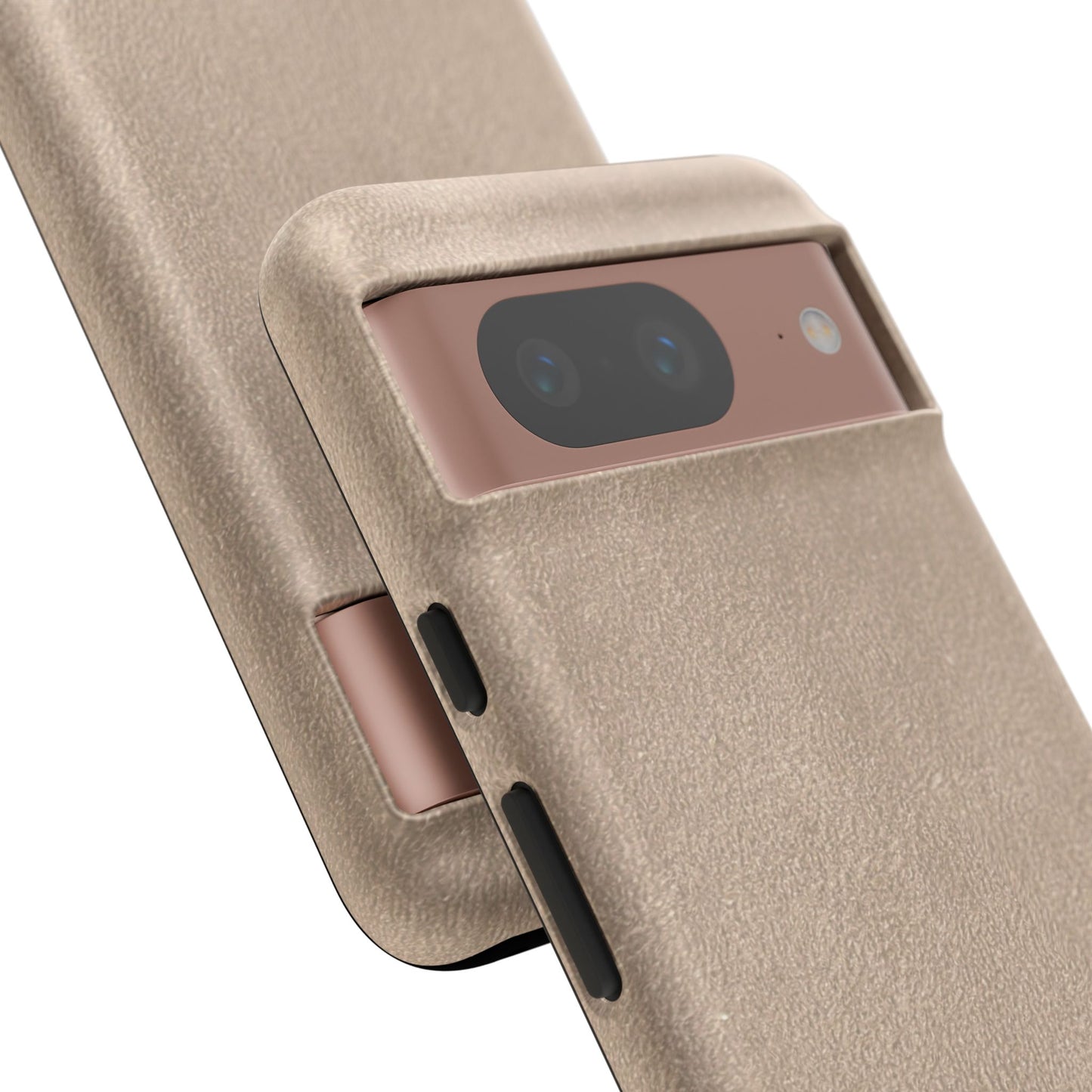 Suede Effect Beige Tough Mobile Phone Case