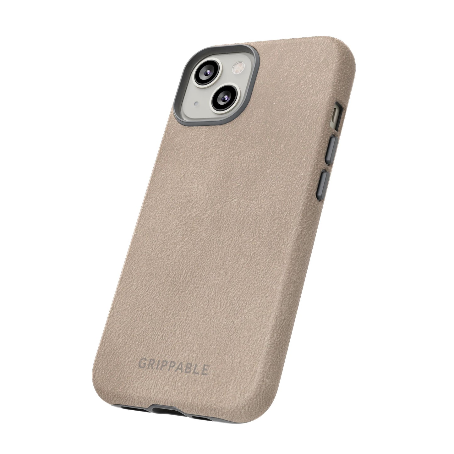 Suede Effect Beige Tough Mobile Phone Case