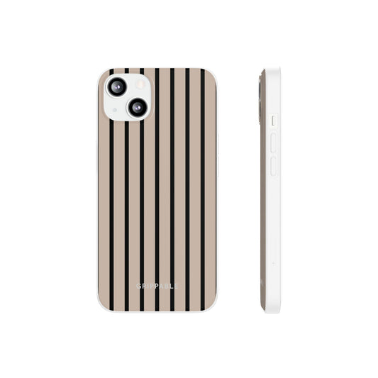 Biscuit Pinstripe Clear Mobile Phone Case