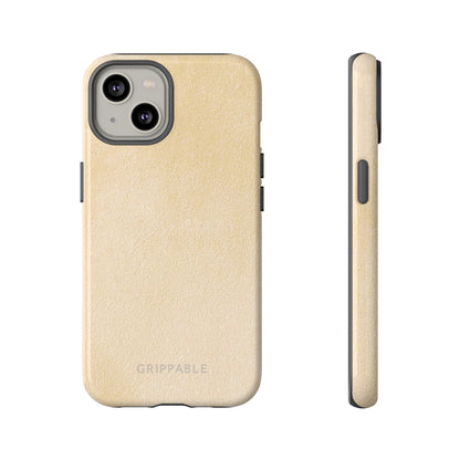 Suede Effect Ecru Tough Mobile Phone Case