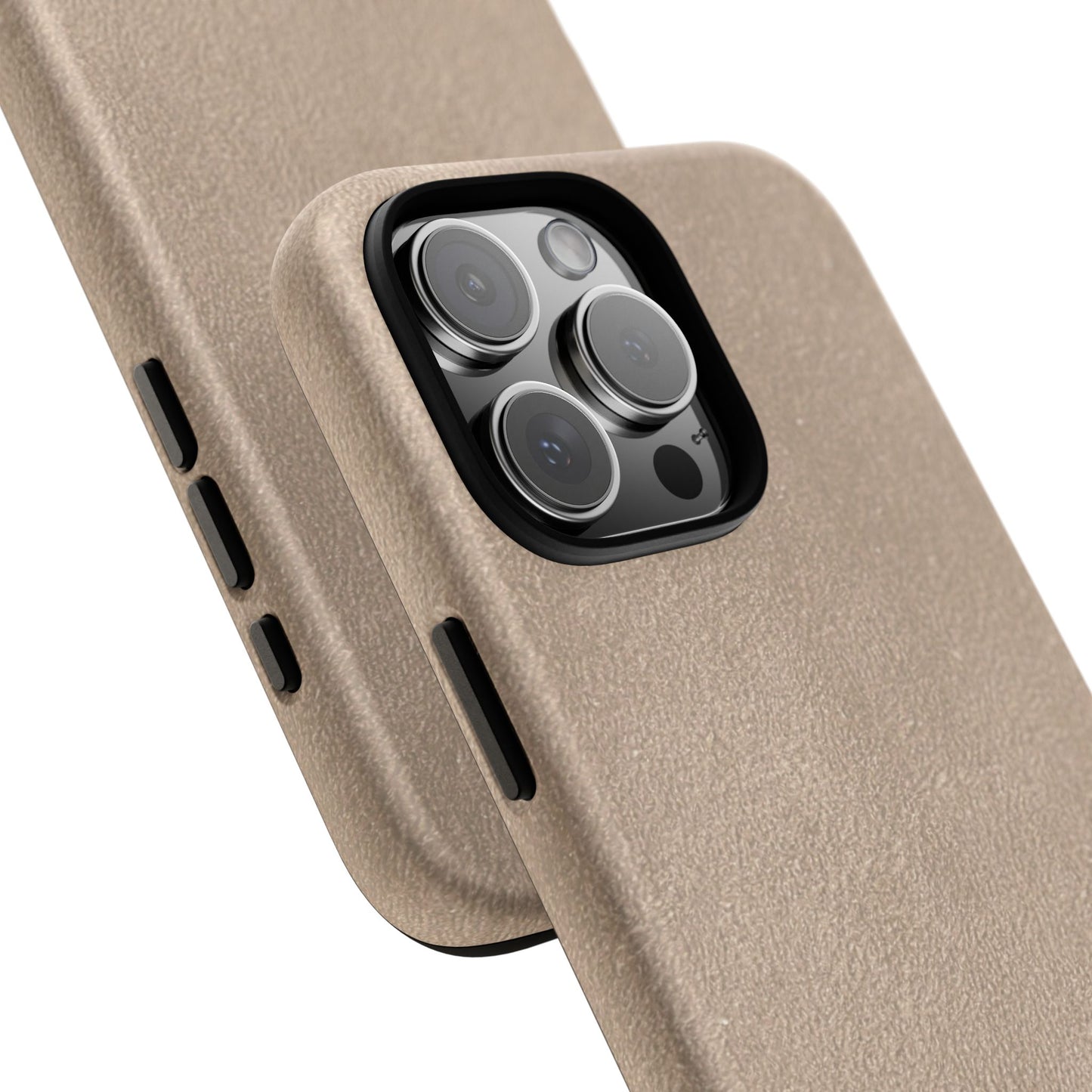 Suede Effect Beige Tough Mobile Phone Case