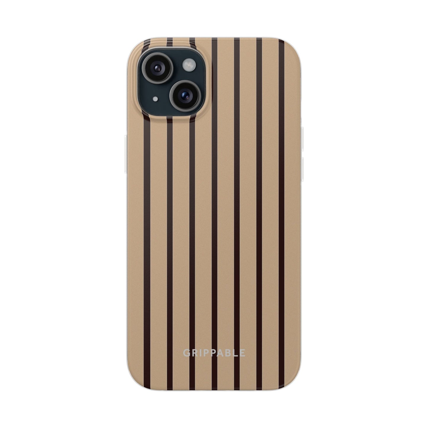 Mocha Pinstripe Clear Mobile Phone Case