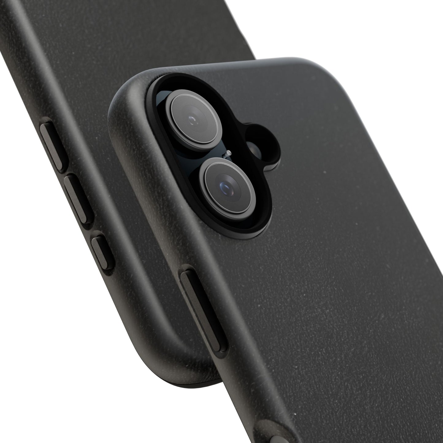 Suede Effect Black Tough Mobile Phone Case