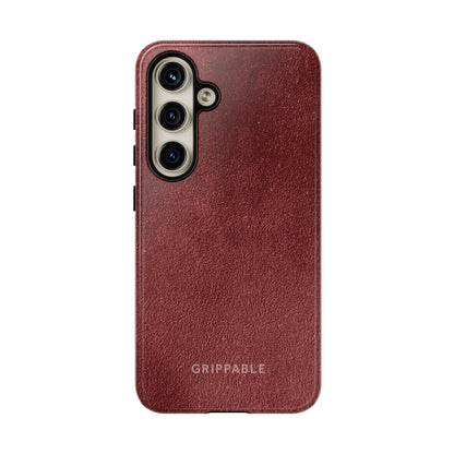 Suede Effect Maroon Tough Mobile Phone Case