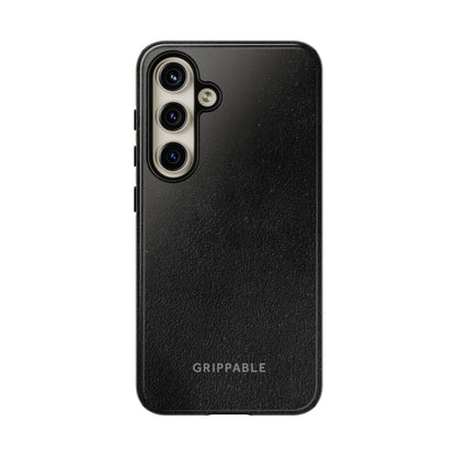 Suede Effect Black Tough Mobile Phone Case