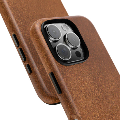 Suede Effect Tan Tough Mobile Phone Case