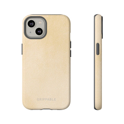 Suede Effect Ecru Tough Mobile Phone Case