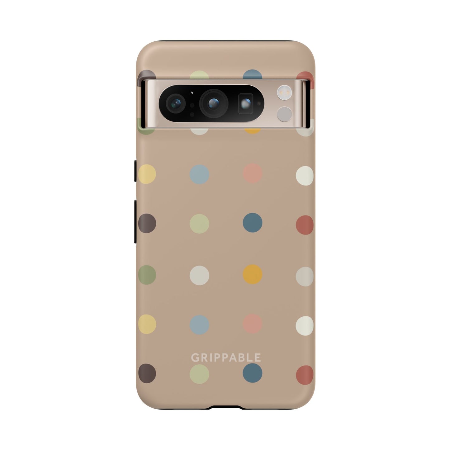 Polka Beige Tough Mobile Phone Case