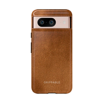 Suede Effect Tan Tough Mobile Phone Case