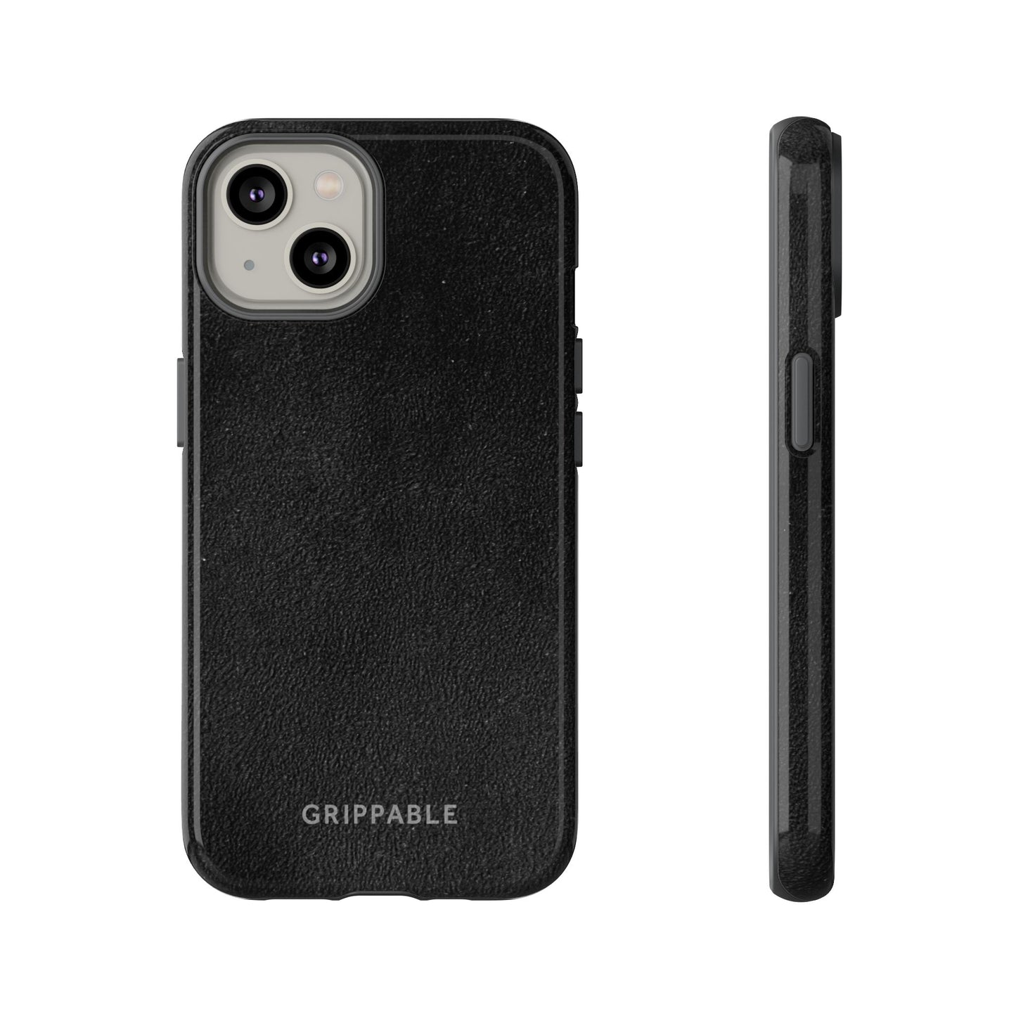 Suede Effect Black Tough Mobile Phone Case