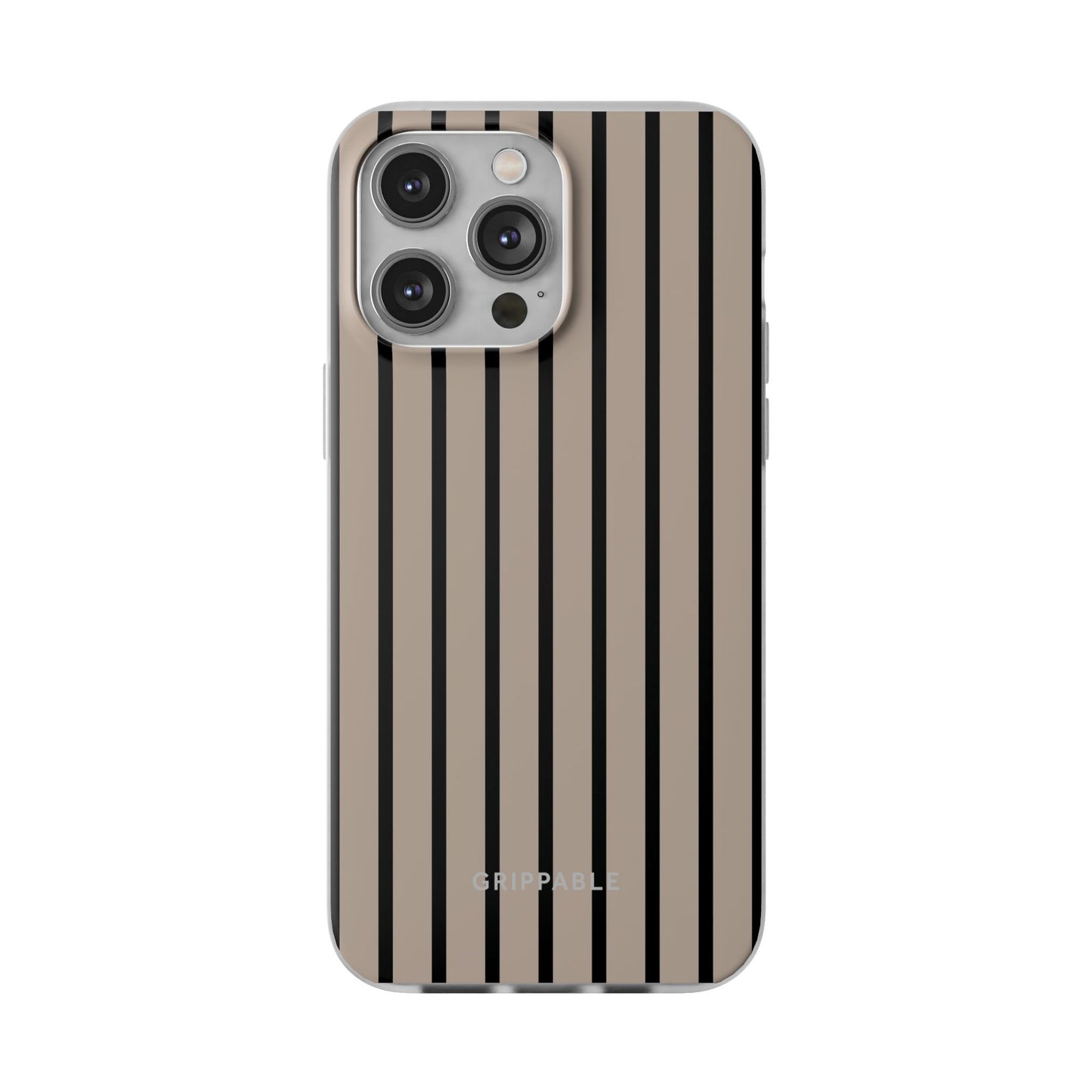 Biscuit Pinstripe Clear Mobile Phone Case