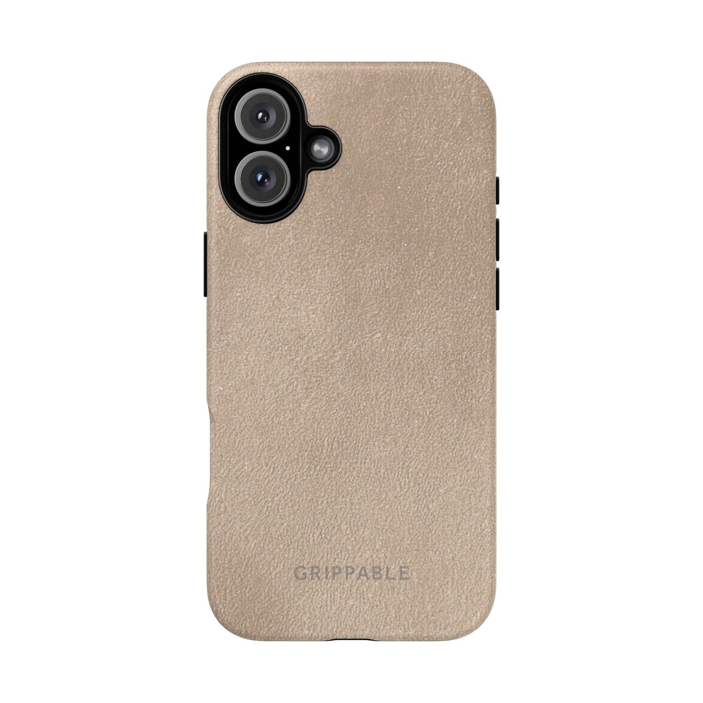 Suede Effect Beige Tough Mobile Phone Case