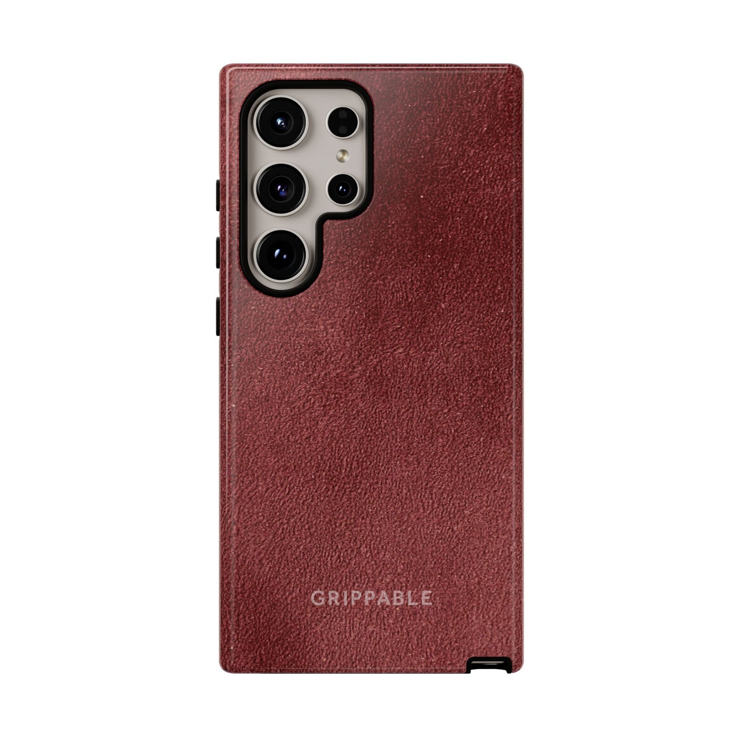 Suede Effect Maroon Tough Mobile Phone Case