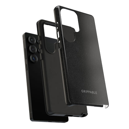Suede Effect Black Tough Mobile Phone Case