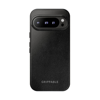 Suede Effect Black Tough Mobile Phone Case