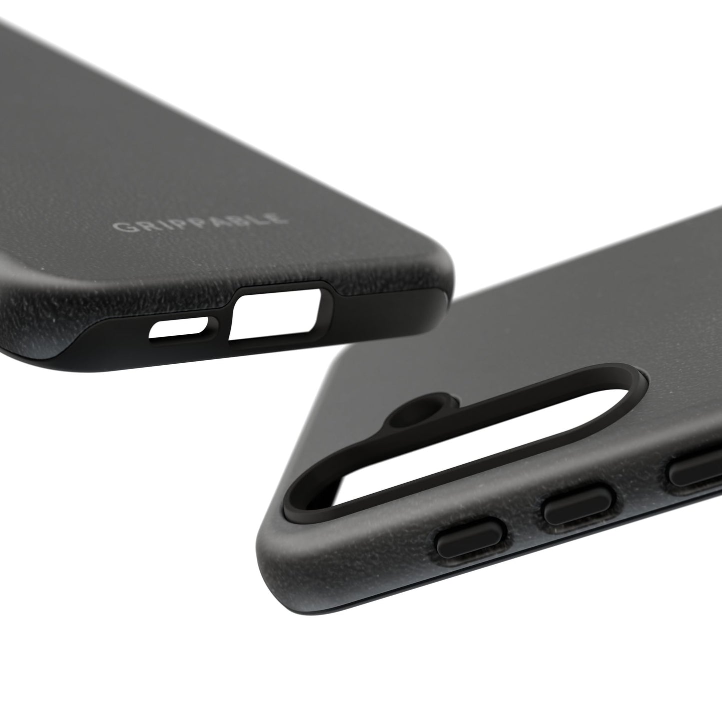 Suede Effect Black Tough Mobile Phone Case