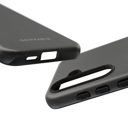 Suede Effect Black Tough Mobile Phone Case