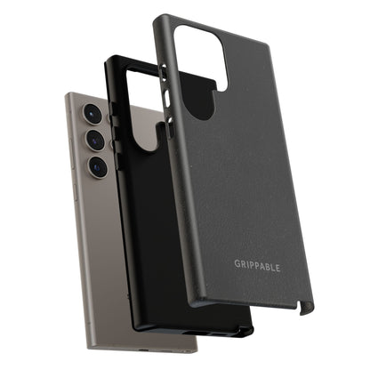 Suede Effect Black Tough Mobile Phone Case