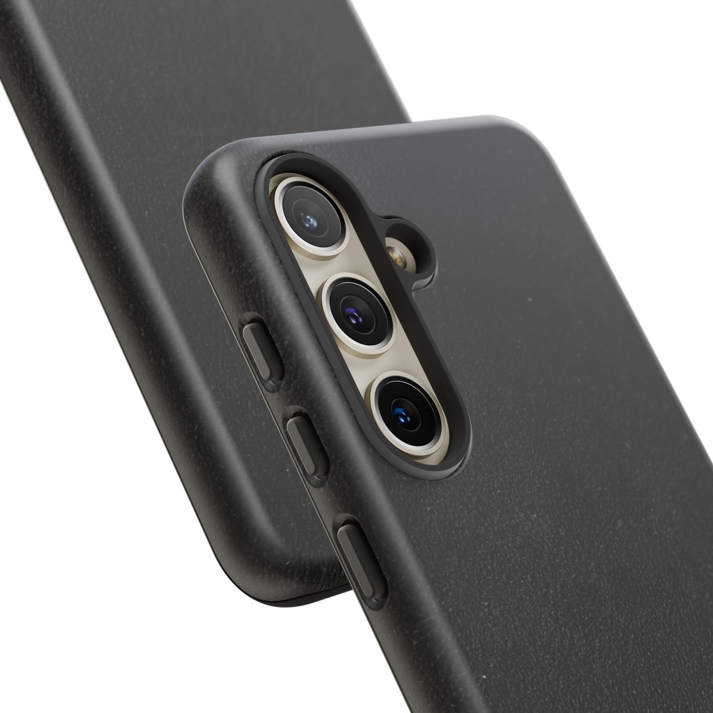 Suede Effect Black Tough Mobile Phone Case