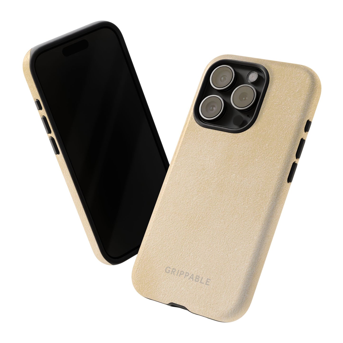 Suede Effect Ecru Tough Mobile Phone Case