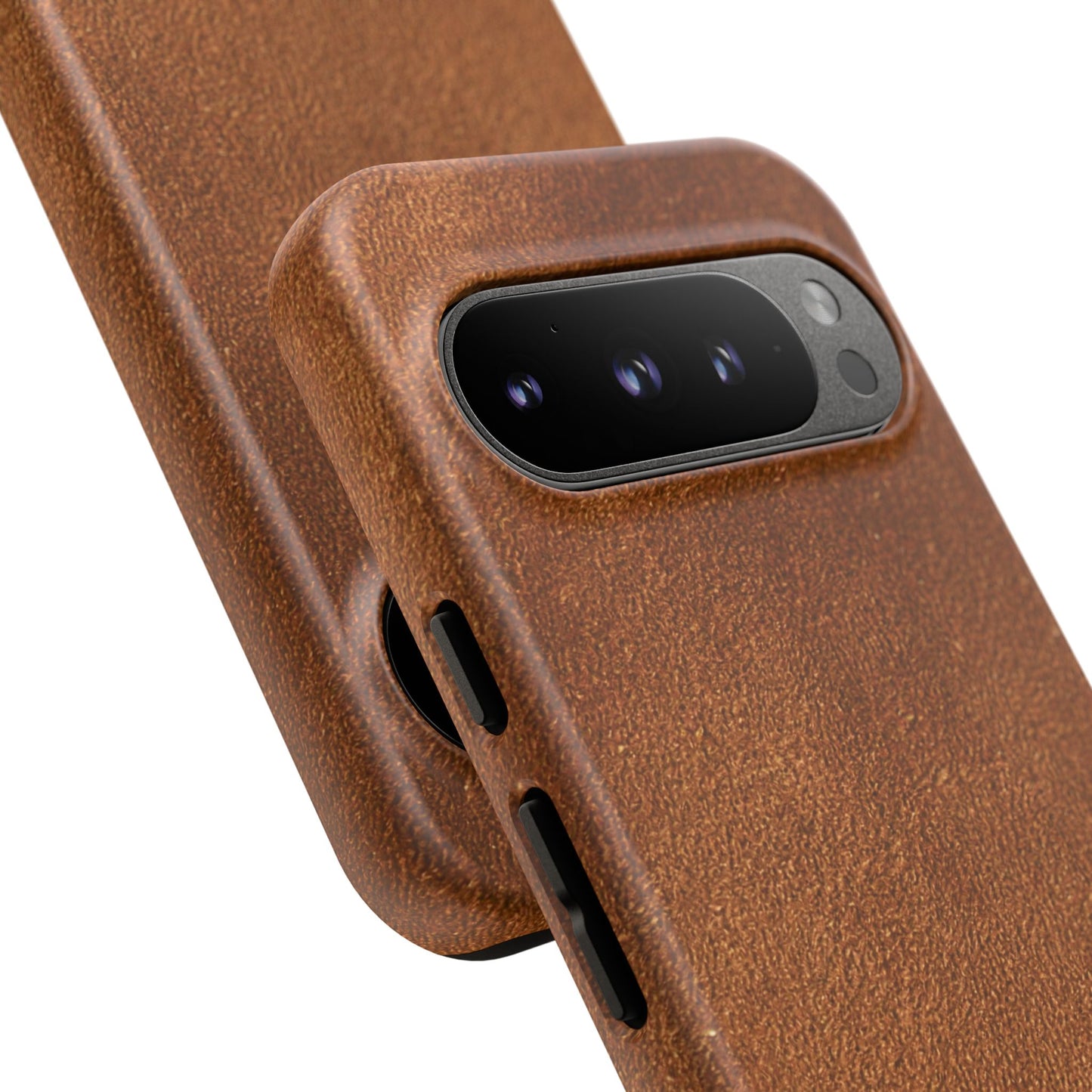Suede Effect Tan Tough Mobile Phone Case