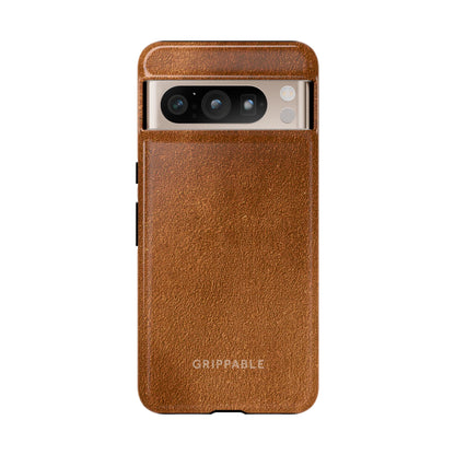 Suede Effect Tan Tough Mobile Phone Case