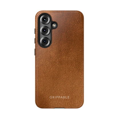 Suede Effect Tan Tough Mobile Phone Case