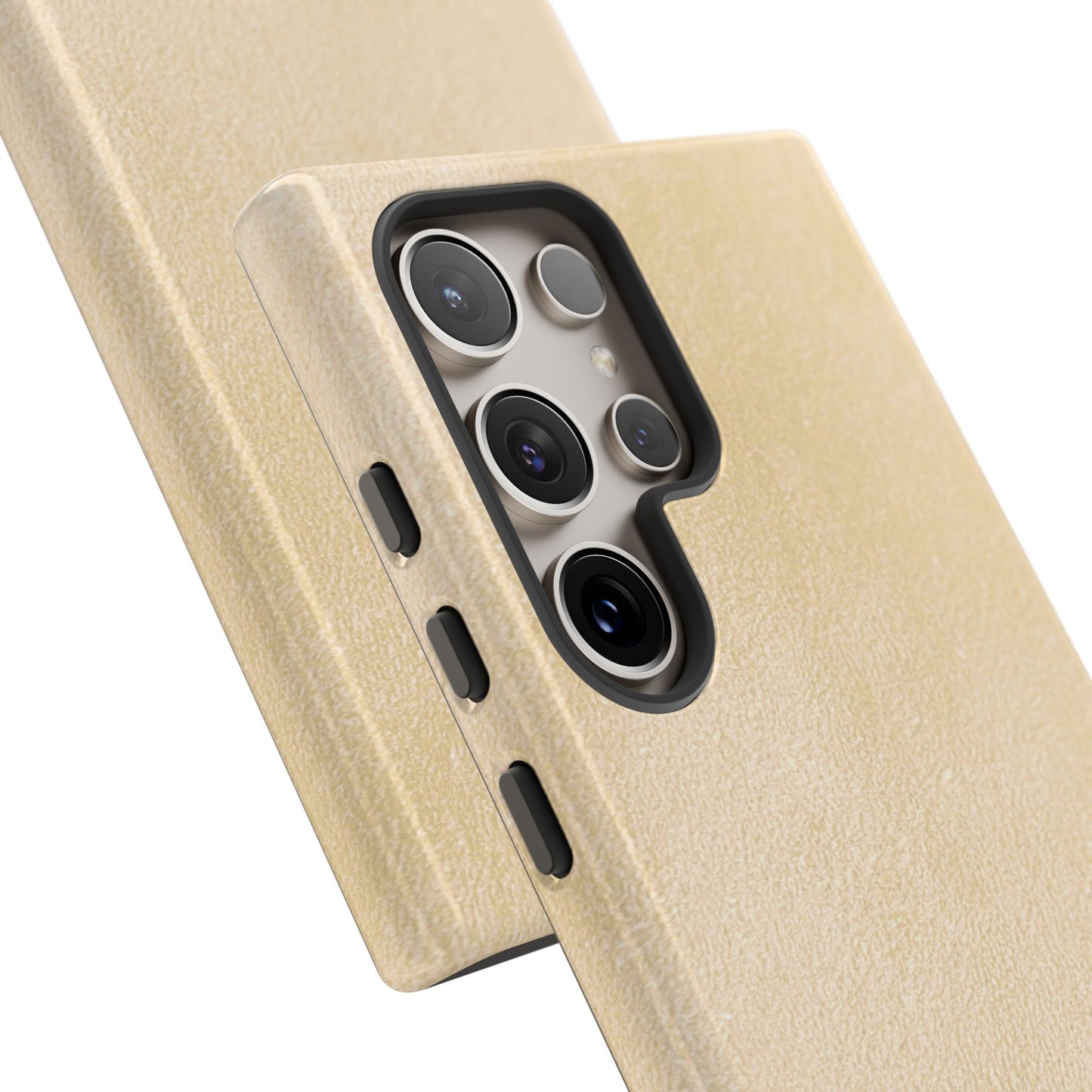 Suede Effect Ecru Tough Mobile Phone Case