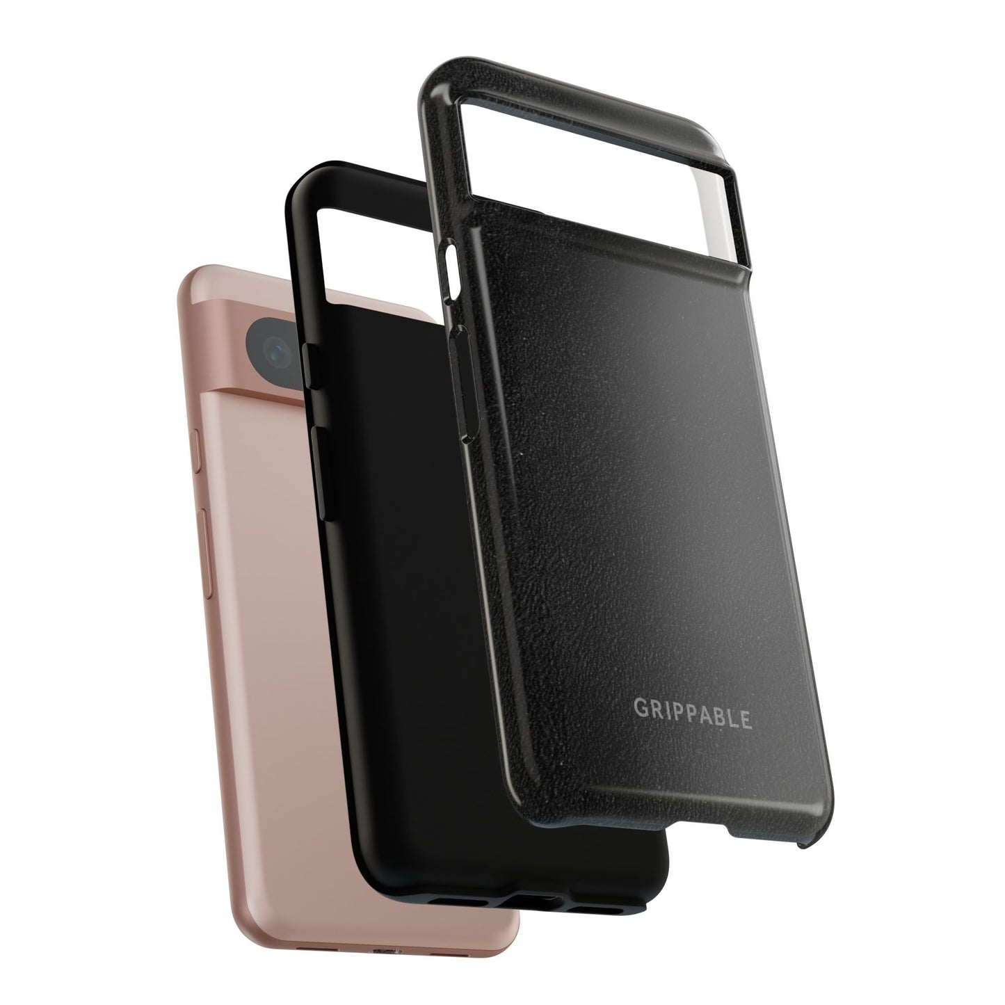 Suede Effect Black Tough Mobile Phone Case