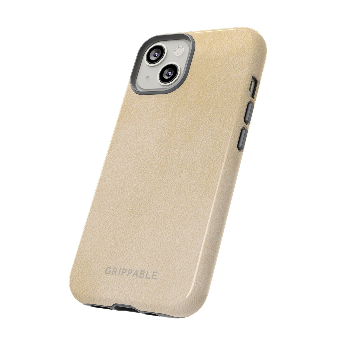 Suede Effect Ecru Tough Mobile Phone Case