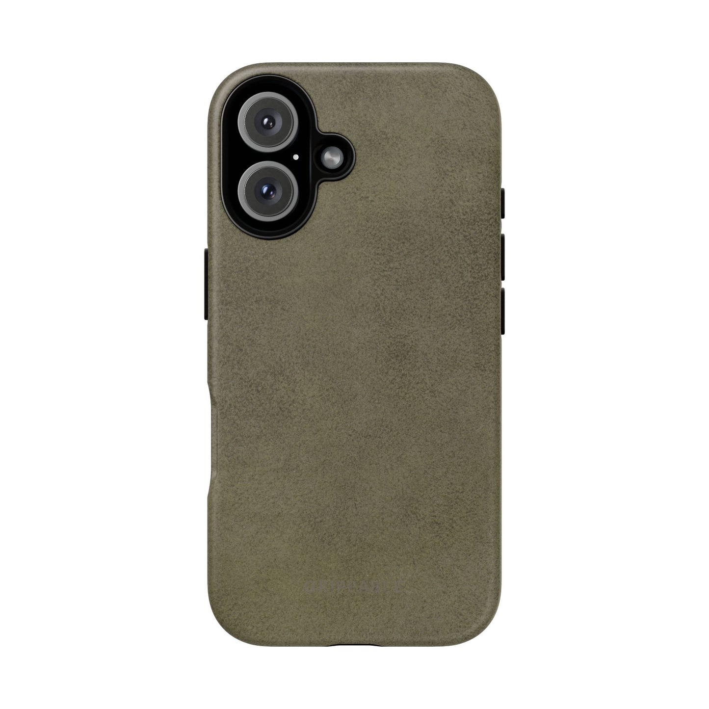 Suede Effect Khaki Tough Mobile Phone Case