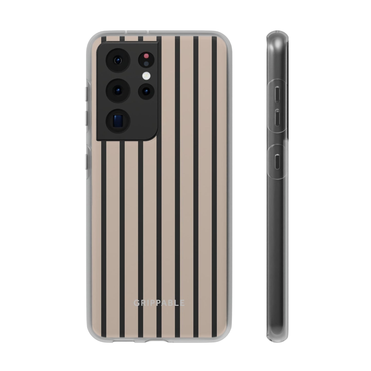 Biscuit Pinstripe Clear Mobile Phone Case