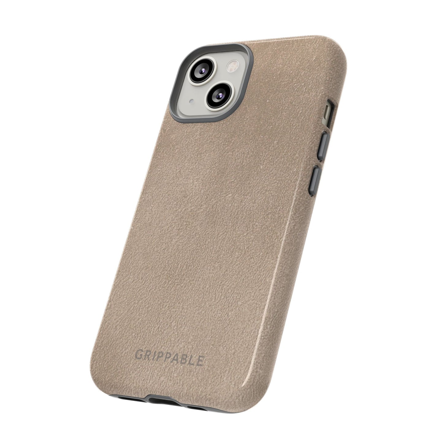 Suede Effect Beige Tough Mobile Phone Case