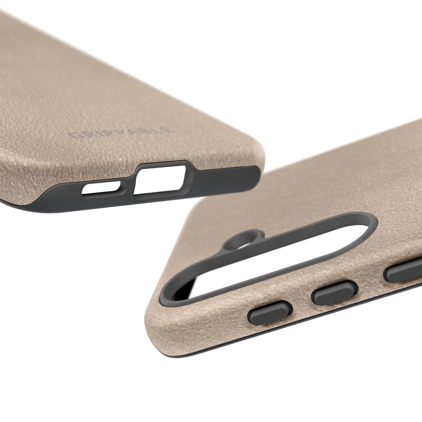 Suede Effect Beige Tough Mobile Phone Case