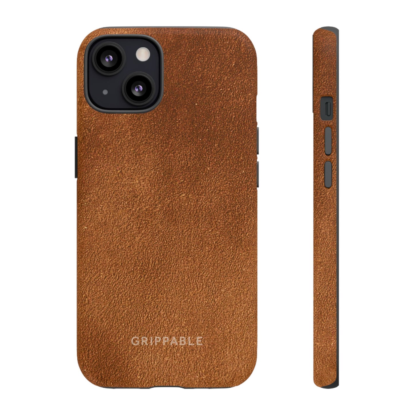 Suede Effect Tan Tough Mobile Phone Case
