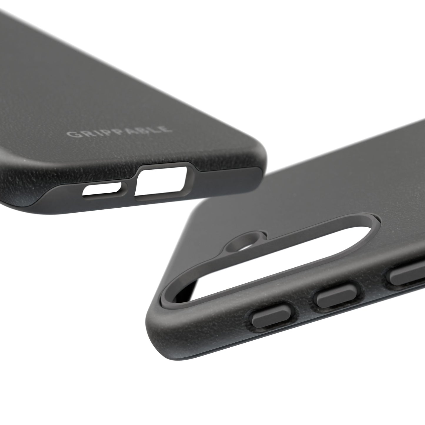 Suede Effect Black Tough Mobile Phone Case