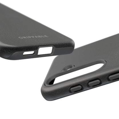 Suede Effect Black Tough Mobile Phone Case