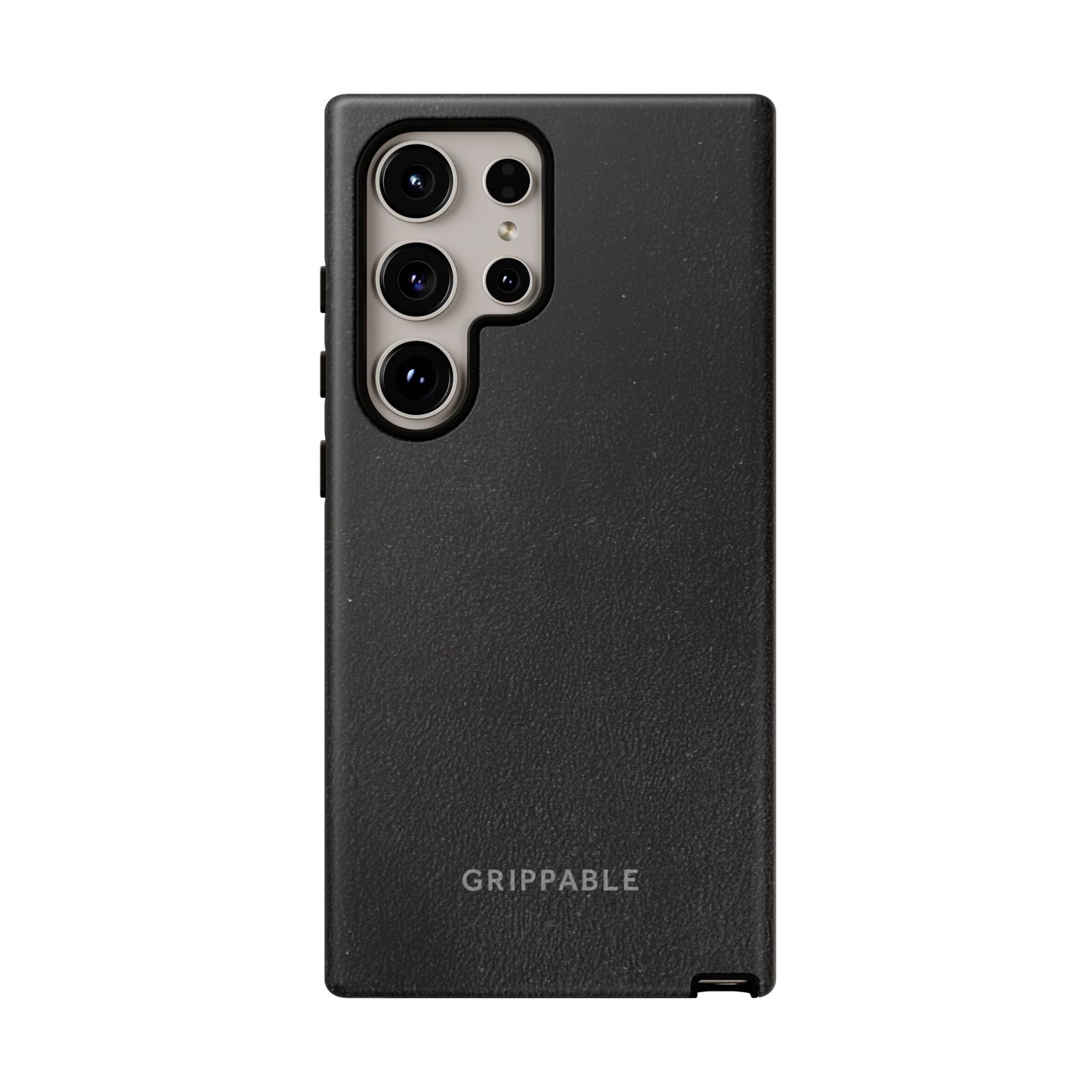 Suede Effect Black Tough Mobile Phone Case