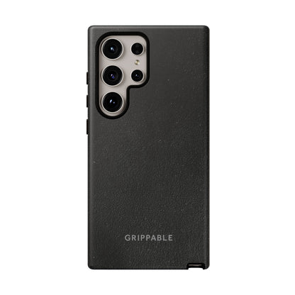 Suede Effect Black Tough Mobile Phone Case