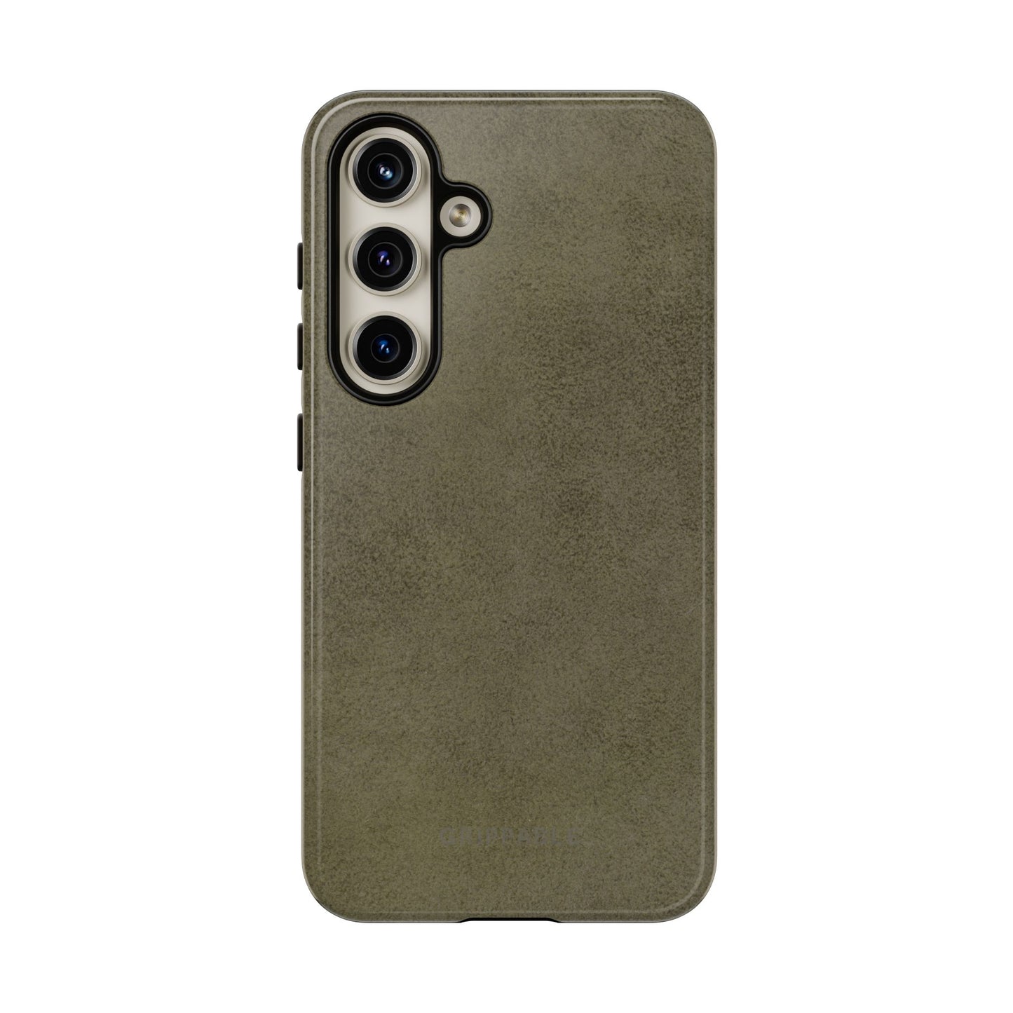 Suede Effect Khaki Tough Mobile Phone Case