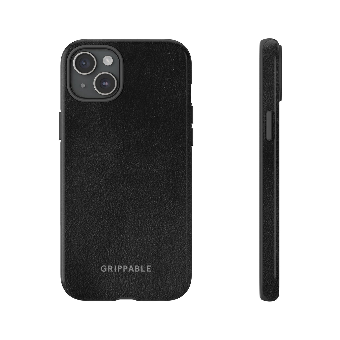 Suede Effect Black Tough Mobile Phone Case