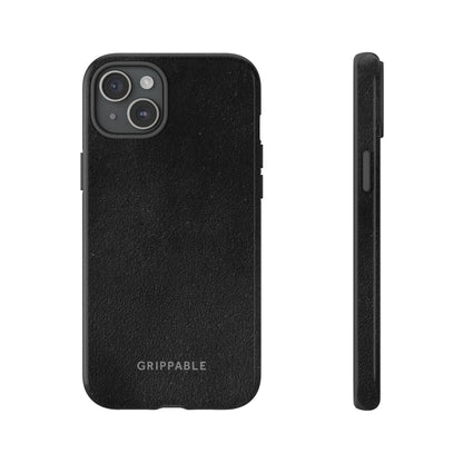 Suede Effect Black Tough Mobile Phone Case