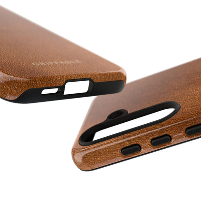 Suede Effect Tan Tough Mobile Phone Case