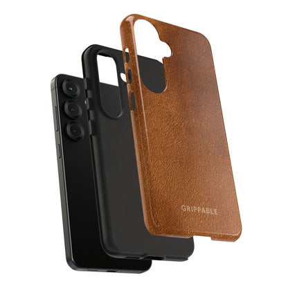 Suede Effect Tan Tough Mobile Phone Case