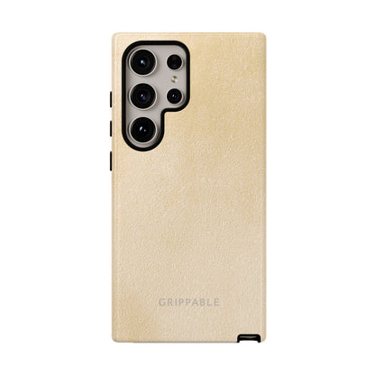 Suede Effect Ecru Tough Mobile Phone Case