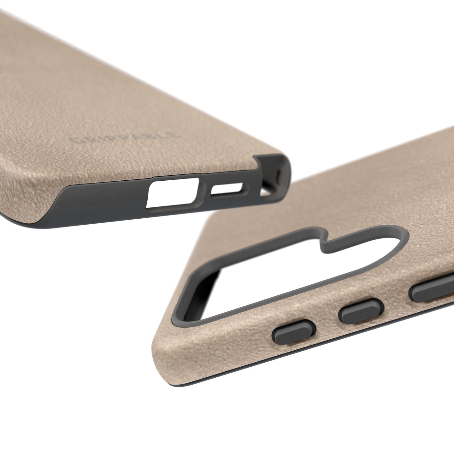 Suede Effect Beige Tough Mobile Phone Case