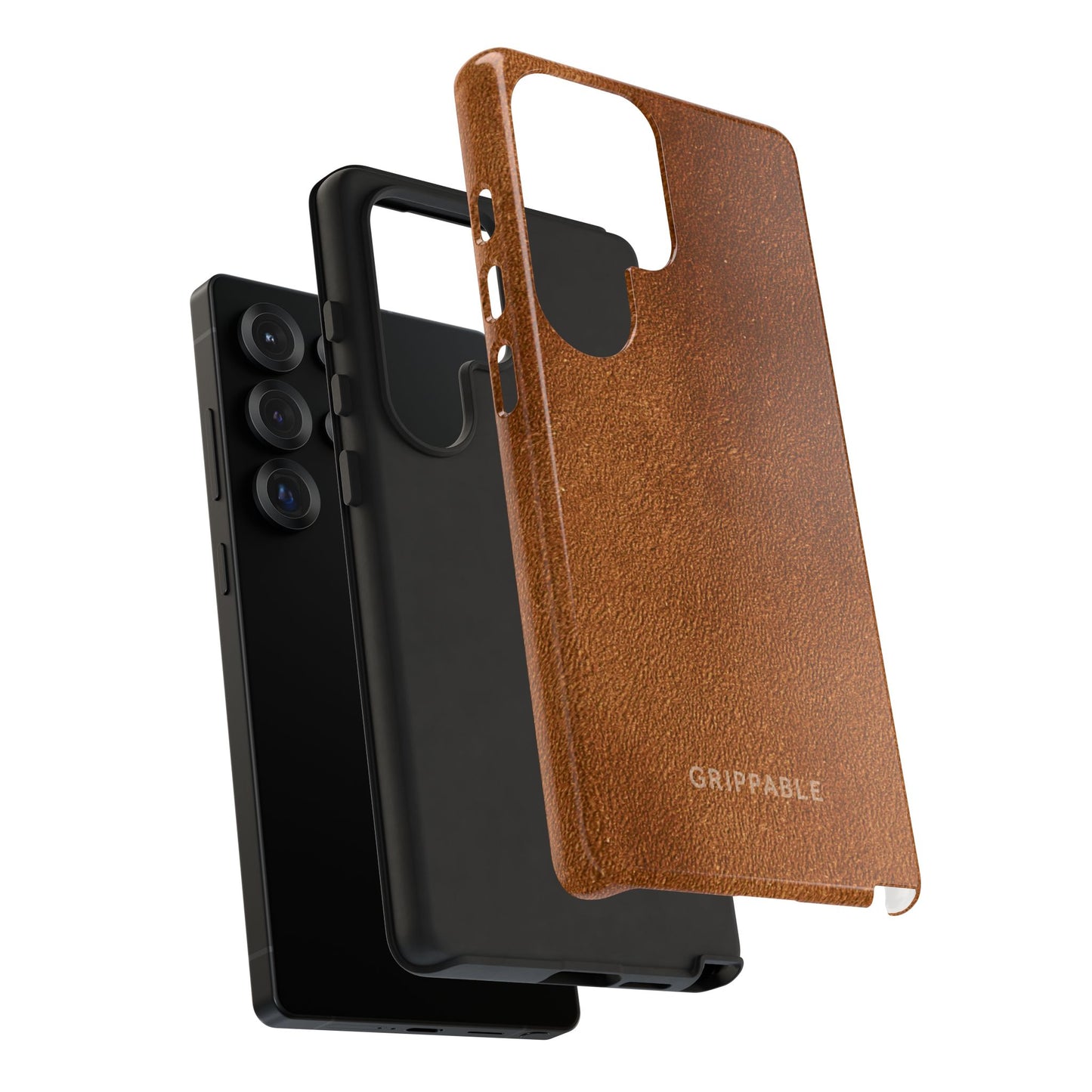 Suede Effect Tan Tough Mobile Phone Case