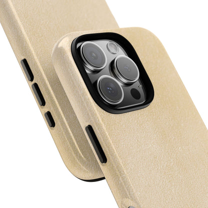 Suede Effect Ecru Tough Mobile Phone Case