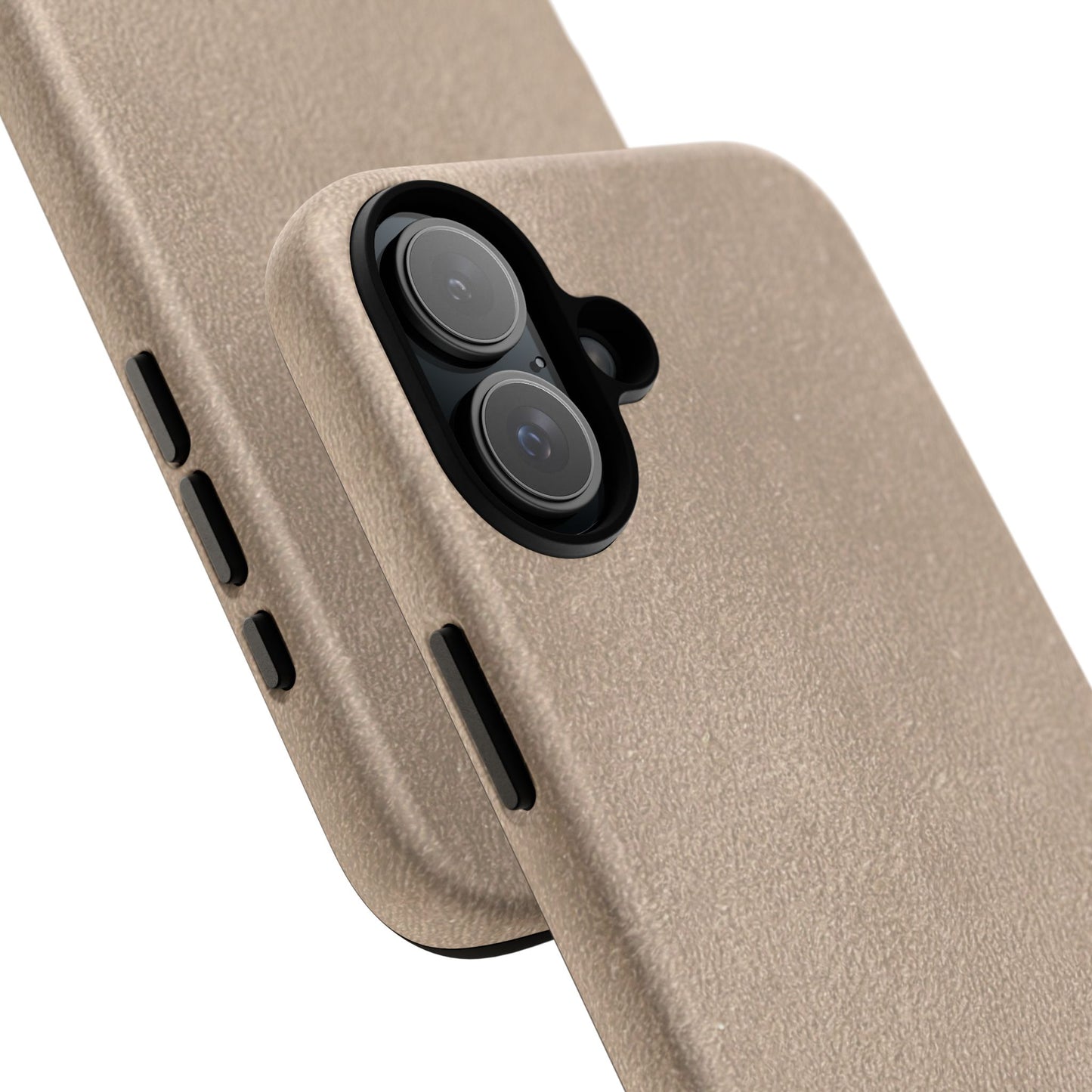 Suede Effect Beige Tough Mobile Phone Case