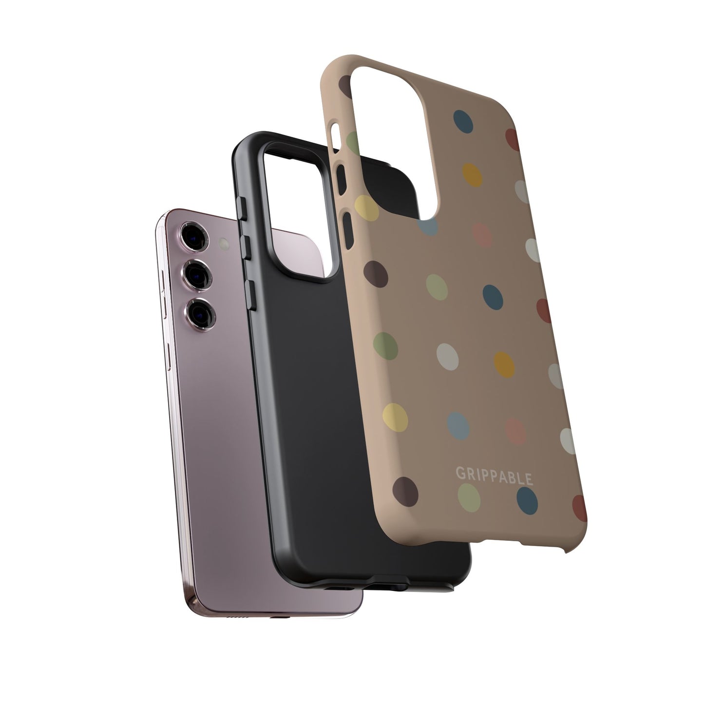 Polka Beige Tough Mobile Phone Case
